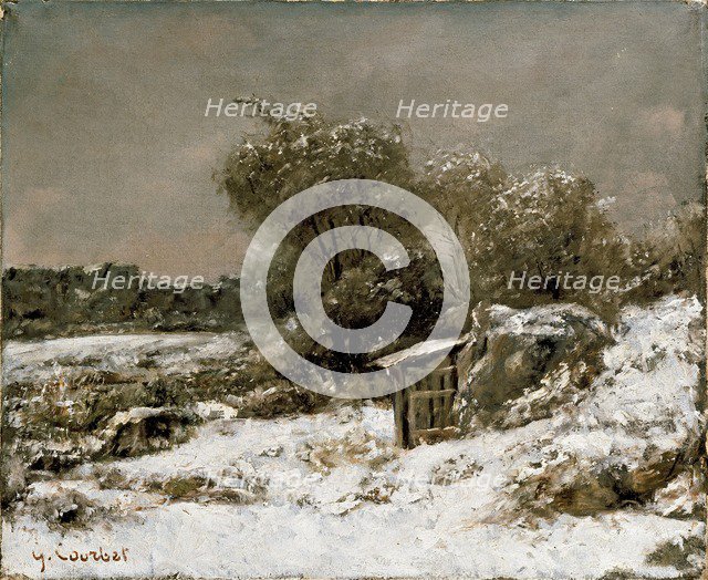 Winter Scene, post 1855. Artist: Gustave Courbet.