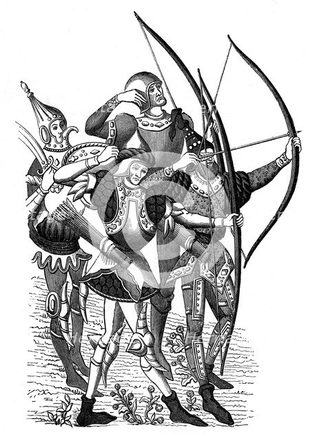 Frankish archers, 15th century, (1870). Artist: Unknown