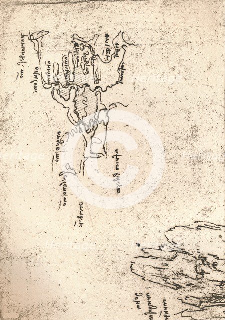 Sketch map of Armenia, c1472-c1519 (1883). Artist: Leonardo da Vinci.