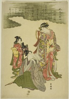 Fashionable Six Immortal Poets (Furyu rokkasen), c. 1793. Creator: Utagawa Toyokuni I.