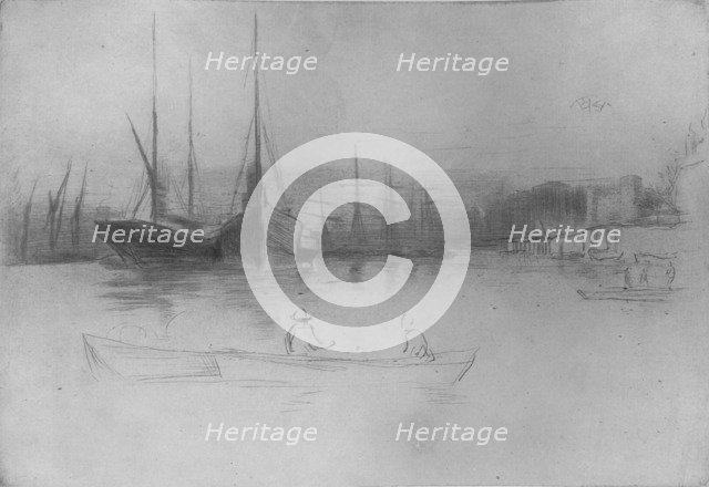 'Steamboats Off The Tower', 1875, (1904). Artist: James Abbott McNeill Whistler.