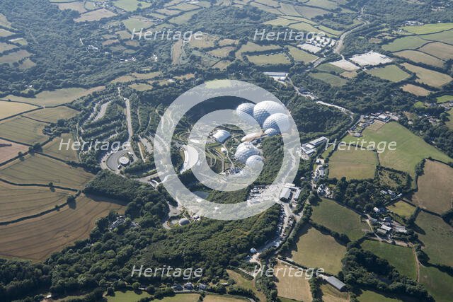 The Eden Project, in the old china clay pit at Bodelva, Cornwall, 2018. Creator: Damian Grady.
