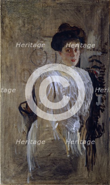 Portrait of Margarita Kirillovna Morozova, née Mamontova (1873-1958), 1910. Artist: Serov, Valentin Alexandrovich (1865-1911)