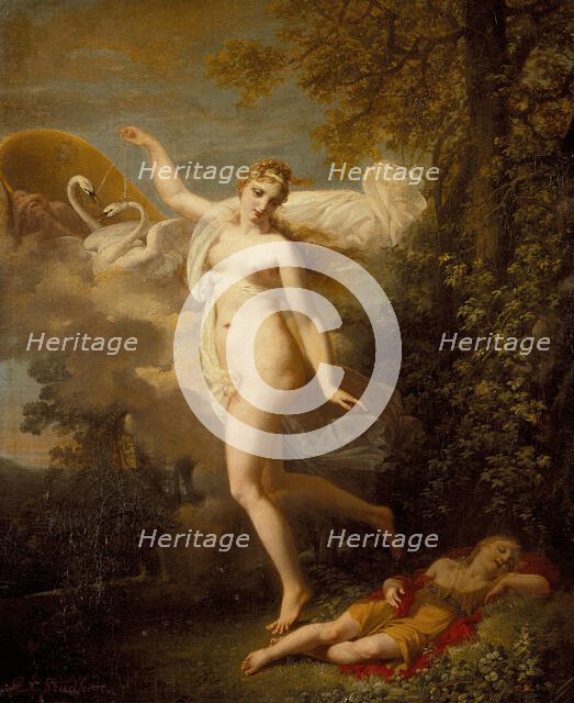 Venus and a Sleeping Cupid, c1810. Creator: Jean-Baptiste Mallet.