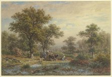 Clearing in the oak forest, mid-late 19th century. Creator: Jakob Maurer.