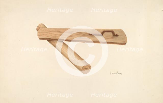 Bishop Hill: Mangler, c. 1939. Creator: H. Langden Brown.