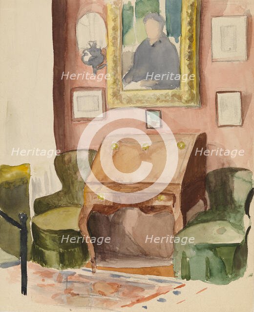 Interior from Annie and Berta Edelfelt's Home in Helsinki, 1900-1905. Creator: Albert Edelfelt.