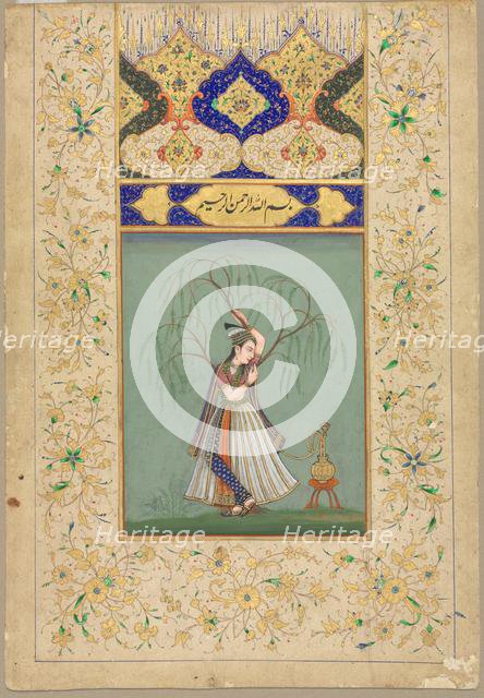 Princess Smoking a Hookah (as Salabhanjika), 1700s. Creator: Unknown.