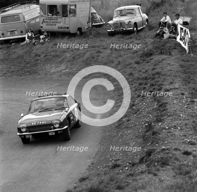 Trident Clipper, Sandy Gibb at Gurston Down hill climb. Creator: Unknown.