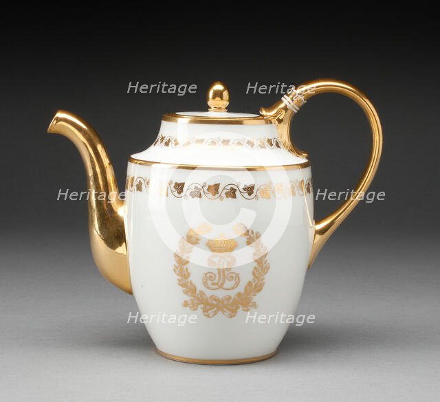 Teapot, Sèvres, 1845. Creator: Sèvres Porcelain Manufactory.