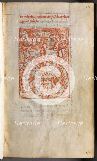 Printed Book of Hours (Use of Rome), 1510. Creator: Guillaume Le Rouge (French, Paris, active 1493-1517).