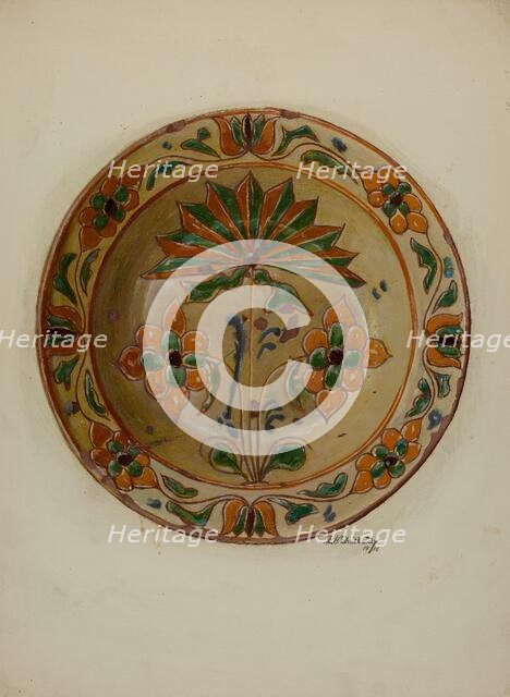 Pa. German Dish, 1938. Creator: Eugene Shellady.