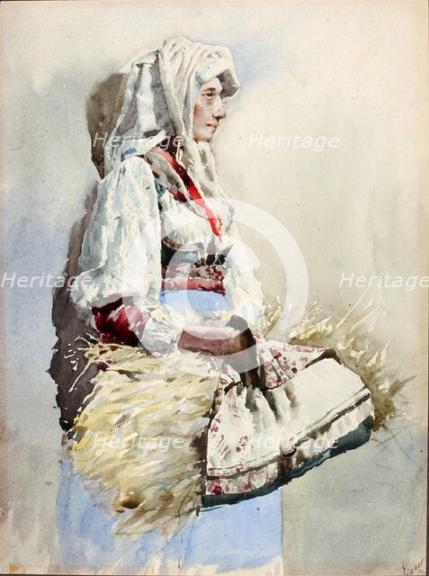 Italian Peasant Woman, late 19th-early 20th century. Creator: Giuseppe Signorini.