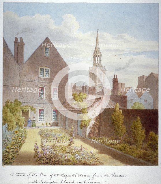 Mr Upcott's House, Upper Street, Islington, London, c1835. Artist: Anon