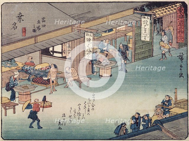 Tokaido gojo santsugi. Kuwana. Plate No 43, c1837. Creator: Ando Hiroshige.