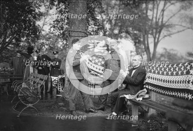 knitting bee, between c1915 and c1920. Creator: Bain News Service.