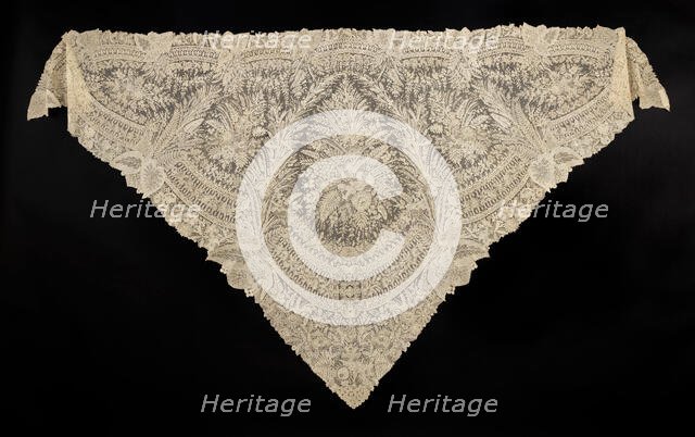 Shawl, Belgian, 1860-70. Creator: Unknown.