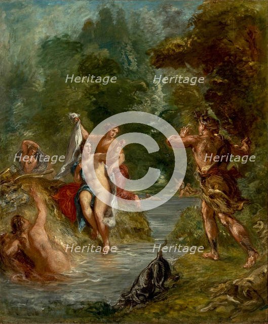 Four Seasons, Summer: Diana surprised by Actaeon, 1856-1863. Creator: Delacroix, Eugène (1798-1863).