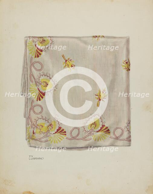 Printed Textile, c. 1940. Creator: Joseph Lubrano.