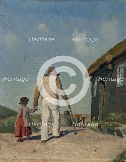 Blind Christian. Study, c.1881. Creator: Michael Peter Ancher.