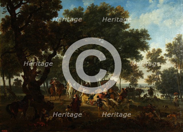 Henri IV and his Suite Hunting, ca 1804. Artist: Taunay, Nicolas Antoine (1755-1830)