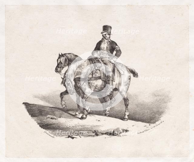 Postman or Two Harnessed Horses, 1823. Creator: Théodore Géricault (French, 1791-1824); Gihaut.