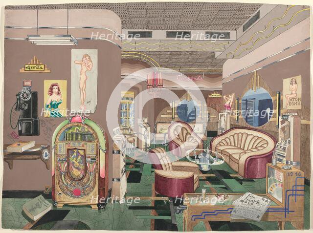 Cocktail Lounge, 1946, 1935/1942. Creator: Perkins Harnly.