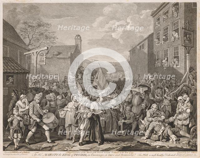 March to Finchley in the Year 1746 (After Hogarth), 1750. Creator: Luke Sullivan (British, 1705-1771).