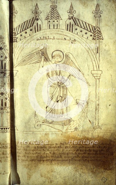 Page from the Black Book of the Exchequer, 13th century. Creator: Unknown.