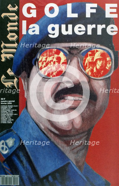 Front cover of Le Monde, Febuary 1991. Artist: Unknown