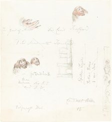 Sketches of Grotesque Faces. Creator: George Cruikshank.