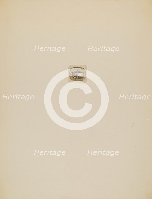 Man's Stock Buckle, c. 1936. Creator: Charles Criswell.