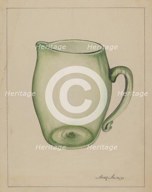 Pitcher, 1935/1942. Creator: Anna Aloisi.