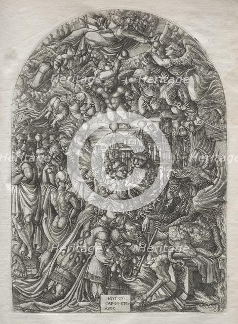 The Apocalypse: The Dragon with Two Horns and the Beast with Seven, 1546-1556. Creator: Jean Duvet (French, 1485-1561).