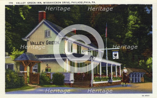 Valley Green Inn, Wissahickon Drive, Philadelphia, Pennsylvania, USA, 1933. Artist: Unknown