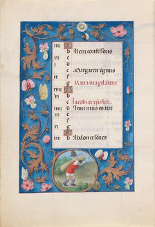 Hours of Queen Isabella the Catholic, Queen of Spain: Fol. 8v, July, c. 1500. Creator: Master of the First Prayerbook of Maximillian (Flemish, c. 1444-1519); Associates, and.
