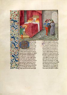 The Bed of the King of Navarre Set on Fire; Chroniques (Book Three), about 1480-1483. Creator: Master of the Getty Froissart.