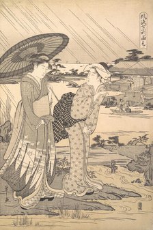 Ono no Komachi Praying for Rain, ca. 1791. Creator: Hosoda Eishi.