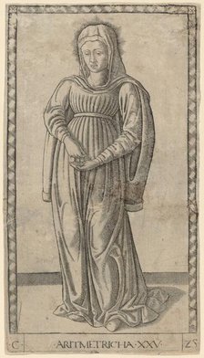 Aritmetricha (Arithmetic), c. 1465. Creator: Master of the E-Series Tarocchi.