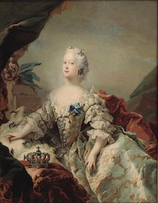 Louise, Frederik V's First Queen in her Coronation Robes, 1747. Creator: Carl Gustaf Pilo.