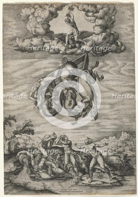 The Fall of Phaeton, c. 1545. Creator: Nicolas Beatrizet (French, 1515-after 1565).