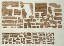 Papyri Fragments, Coptic, 7th century. Creator: Unknown.