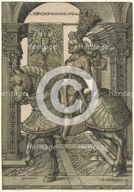 Emperor Maximilian I, 1508/1518. Creator: Hans Burgkmair, the Elder.