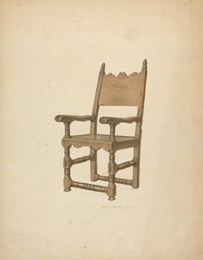 Sacristy Chair, c. 1939. Creator: Rose Campbell-Gerke.