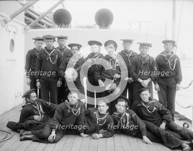 U.S.S. Maine, bachelors' glee club, 1896. Creator: Byron Company.