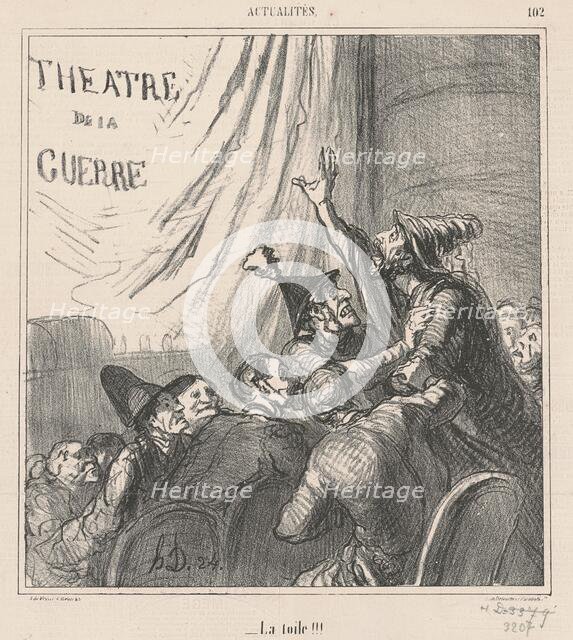 La toile!!!, 19th century. Creator: Honore Daumier.