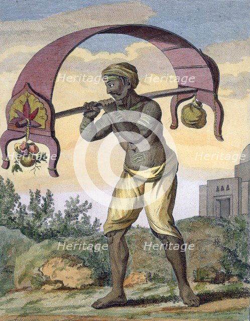 Paeni Caori (religious devotee carrying offerings for the gods),1782.  Creator: Pierre Sonnerat (1748-1814).