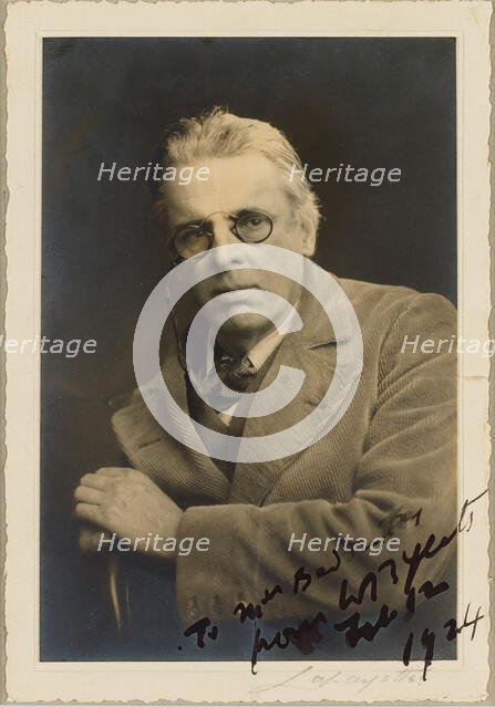 Portrait of the poet William Butler Yeats (1865-1939). Creator: Lafayette, James (1853-1923).