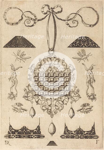 Large Pendant with Square with 35 Flat Stones, 1593. Creator: Daniel Mignot.