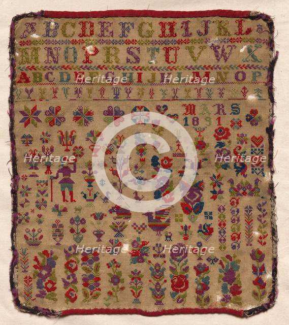 Sampler, 1891. Creator: Unknown.